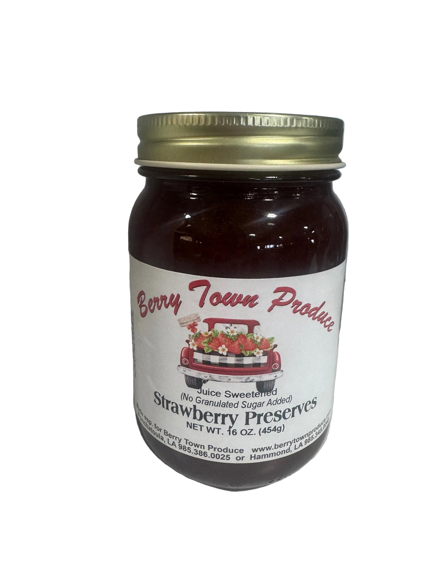 Strawberry Preserves Juice Sweetened 16 oz