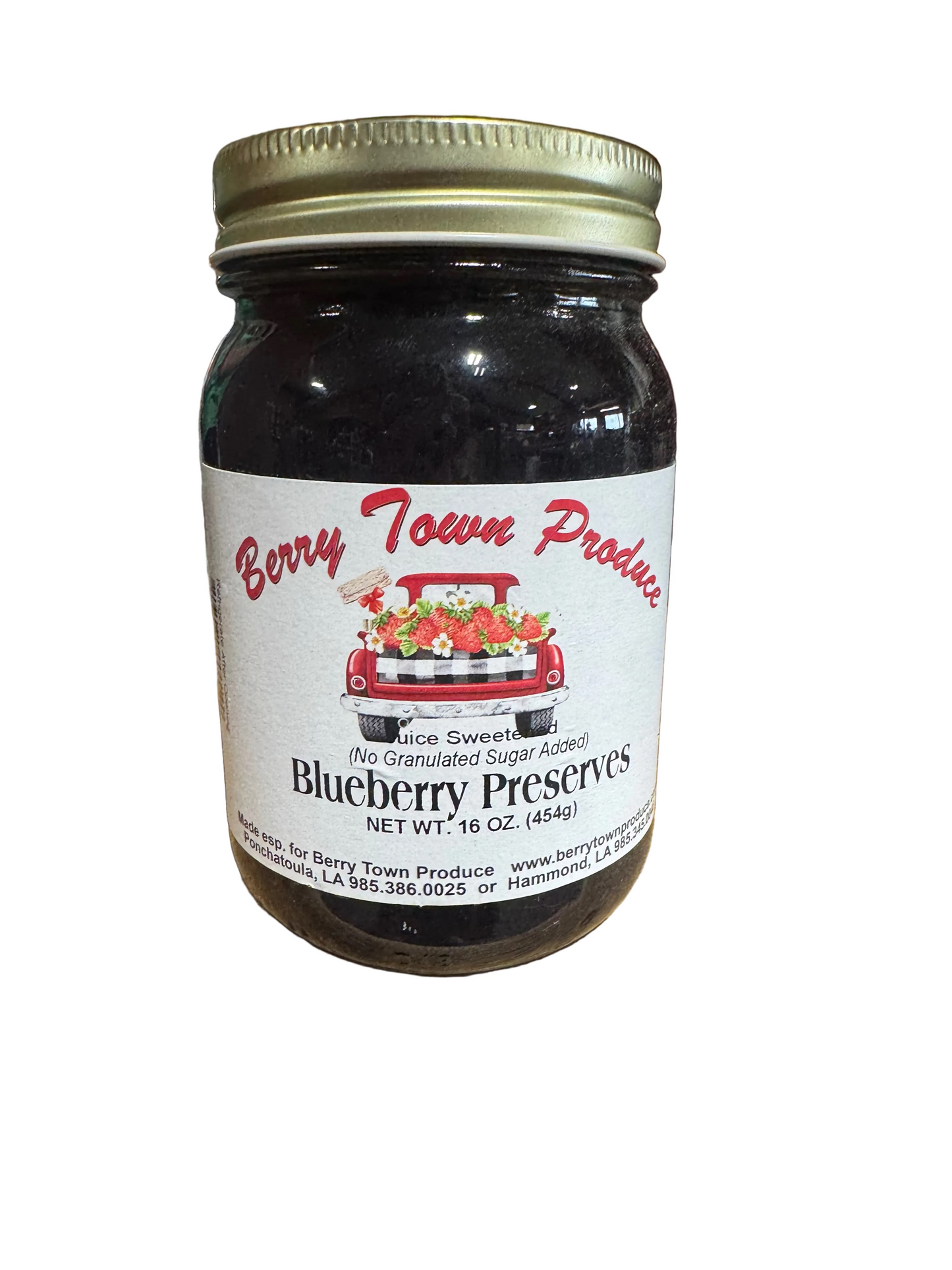 Blueberry Preserves Juice Sweetened 16oz
