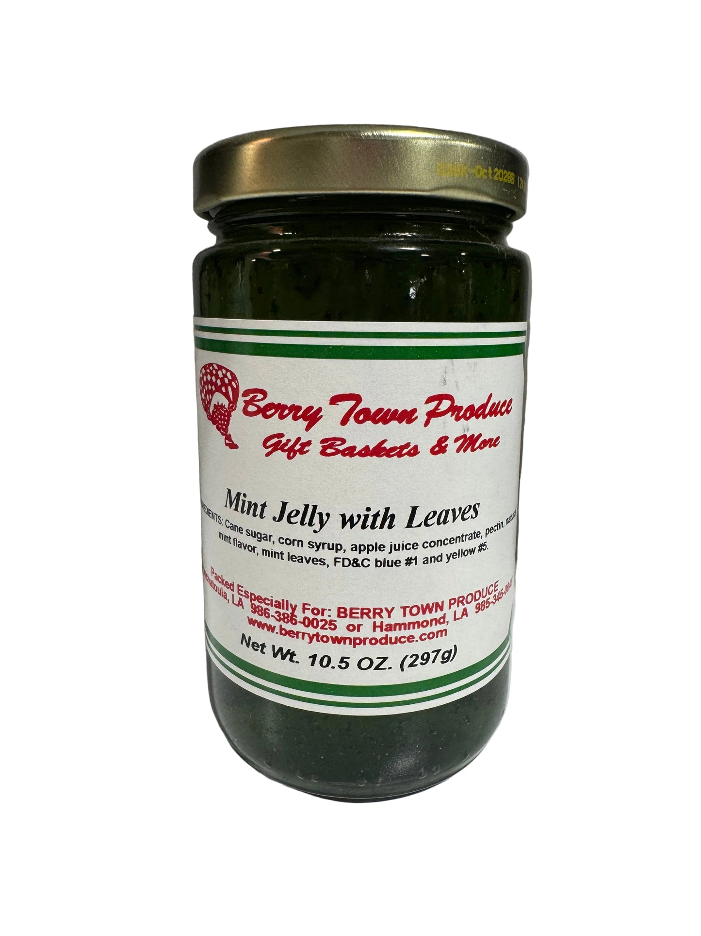 Mint Jelly With Leaves 10oz